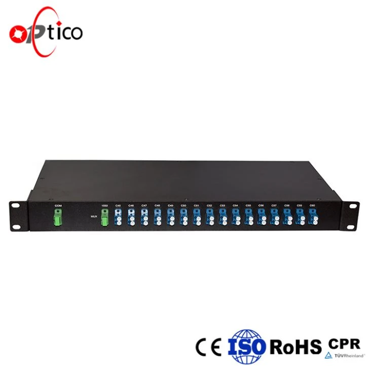 Termikus AWG DWDM Mux / Demux Multiplexer 48 csatorna