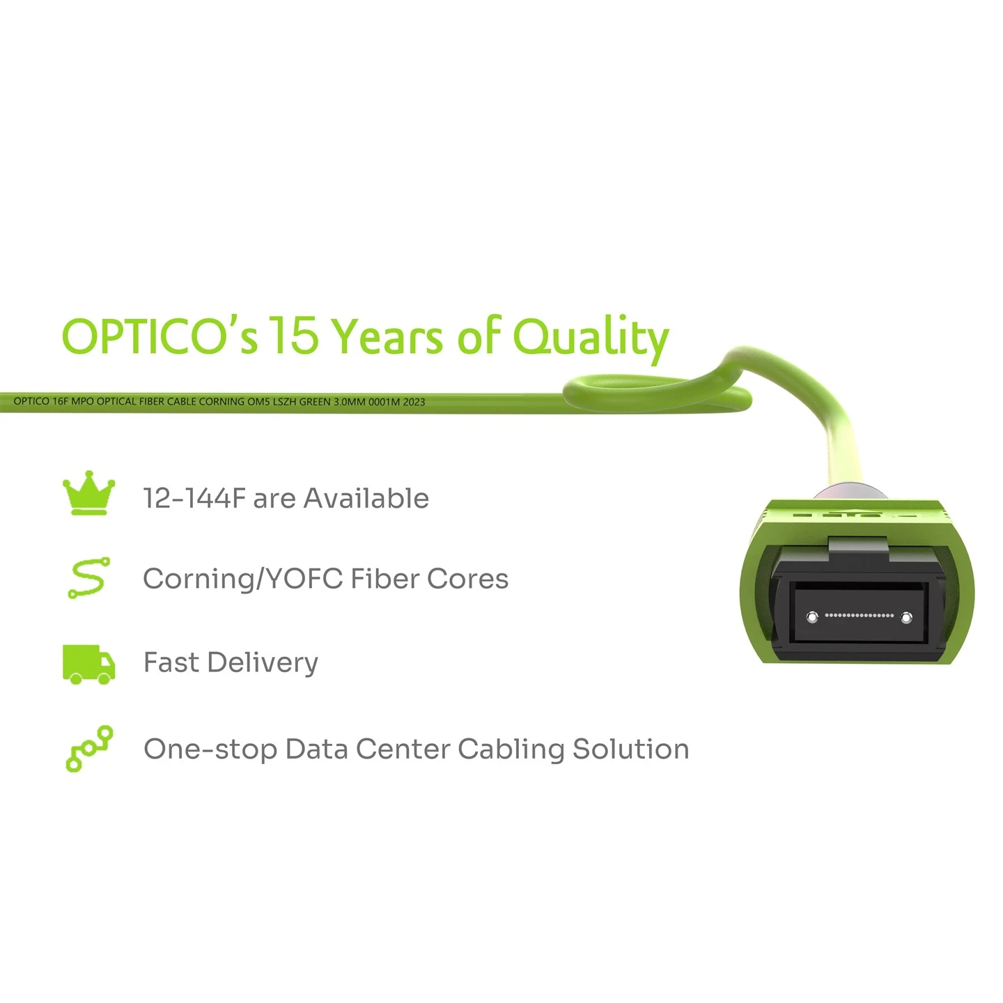 16F MPO Male To MPO Female Trunk Cable OM5 16F MPO Male To MPO Female Trunk Cable OM5