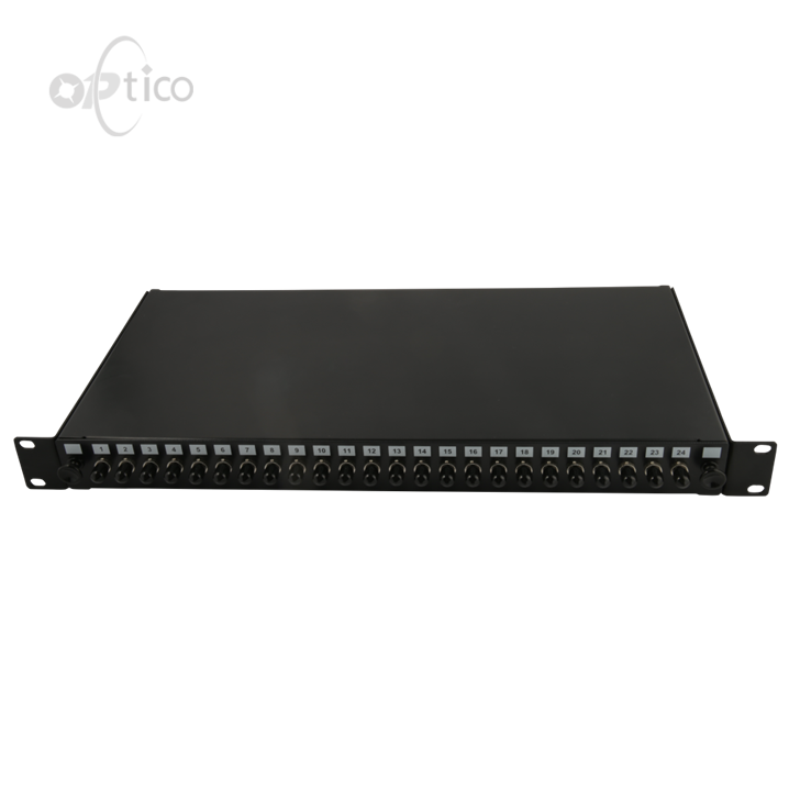 1U Fiber Patch Panel With 24 LC Quad