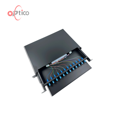 1U Fiber Patch Panel, 12 SC Simplex ODF