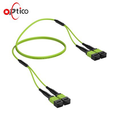 24f 2 × 12f MPO férfi-2 × 12f MPO női csomagtartó kábel OM5
